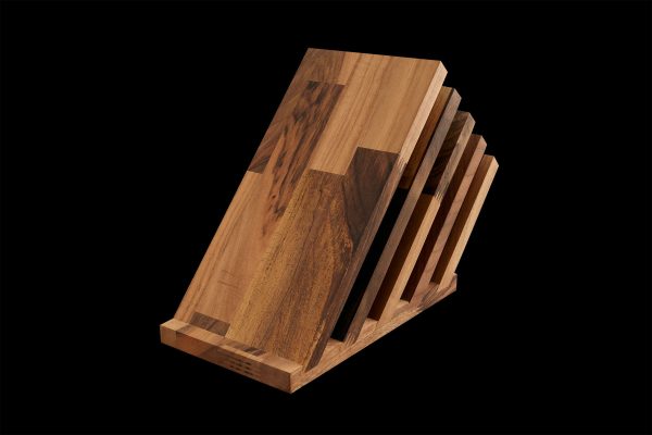 Magnetic Knife Block Walnut